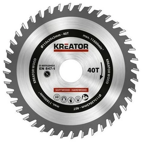 KREATOR Lame De Scie Bois 115Mm40D 3 KREATOR Lame De Scie Bois 115Mm40D