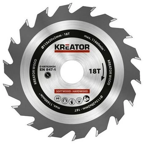 KREATOR Lame De Scie Bois 115Mm18D 3 KREATOR Lame De Scie Bois 115Mm18D