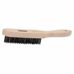 KREATOR Brosse Abrasive En Bois 4R - Fils Acier Inox