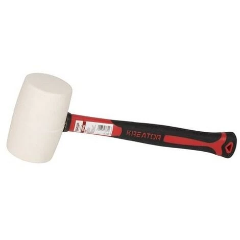 KREATOR Marteau Caoutchouc Fibre/Blanc 900G 3 KREATOR Marteau Caoutchouc Fibre/Blanc 900G