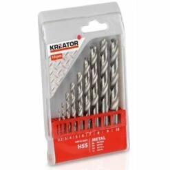 Coffret De 10 Forets Métal HSS Kreator Coffret 10 Forets HSS